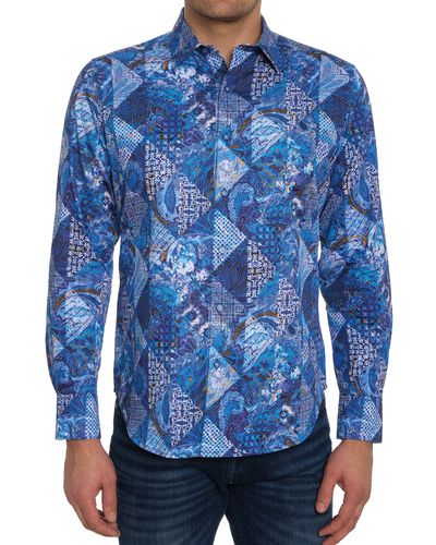 Robert Graham Thorne Long-sleeve Woven Shirt - Blue