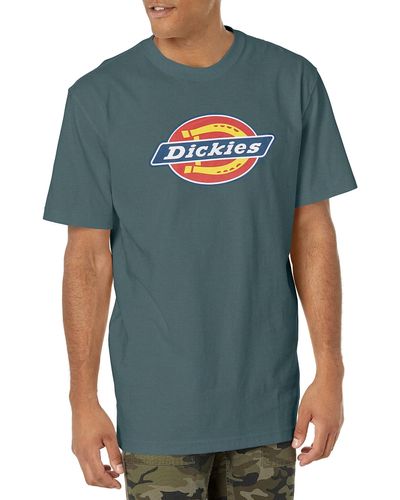 Dickies Big & Tall Kurzarm Tri-Color Logo Graphic T-Shirt - Blau