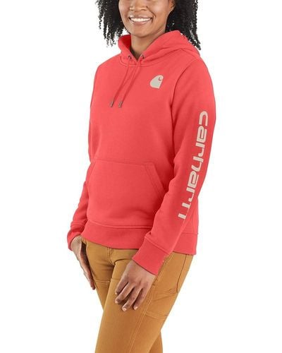 Carhartt Relaxed Fit Midweight Logo Sleeve Graphic Sweatshirt - Red