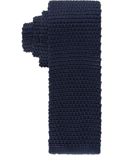 Tommy Hilfiger Th Knit Solid Global Stripe Tie - Blue