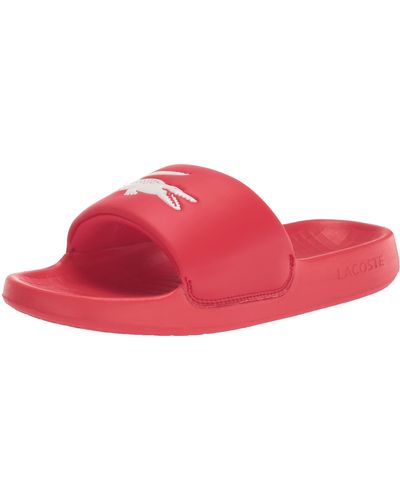 Lacoste Croco 1.0 Slide Sandal - Red