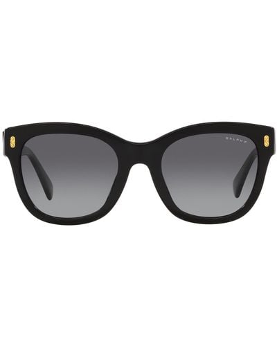 Ralph By Ralph Lauren Ra5301u Universal Fit Oval Sunglasses - Black