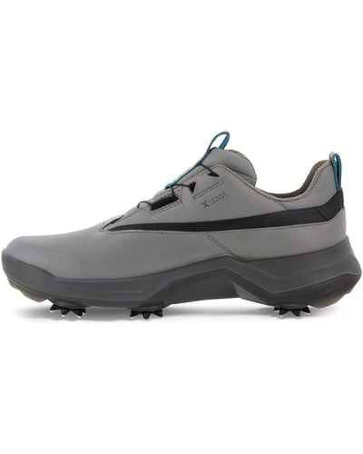 Ecco Tex Leather Golf Shoes - Steel - 11.5 - Gray