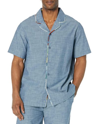 Robert Graham Pajamas Chambray Short Sleeve - Blue