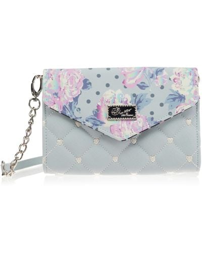 Betsey Johnson Luv Betsey Lbfancy Wallet Crossbody With Card Case - Metallic