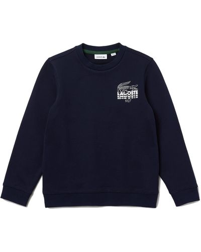 Lacoste Long Sleeve Multi-logo Crewneck Sweatshirt - Blue