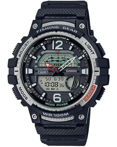 G-Shock Fishing Timer Quartz Watch With Resin Strap - Black