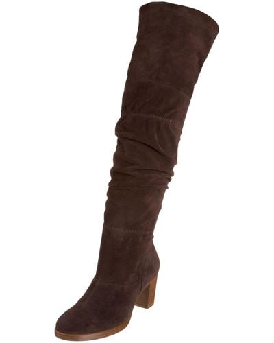 Robert Clergerie Timot Over-the-knee Boot,café V Suede,6.5 M Us - Brown