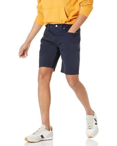 Amazon Essentials Pantalón corto elástico con corte recto - Azul