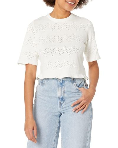 Kendall + Kylie Kendall + Kylie Eyelet Top - White
