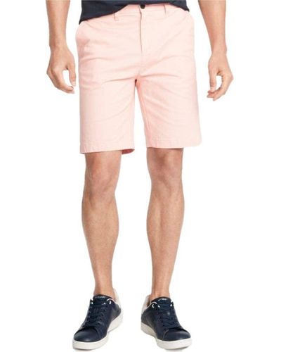 Tommy Hilfiger Casual Stretch 9" Inseam Chino Shorts - Pink