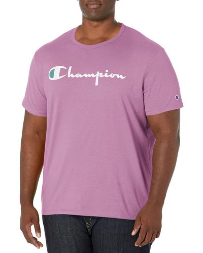 Champion Mens Lightweight Short Sleeve Tee - Pink