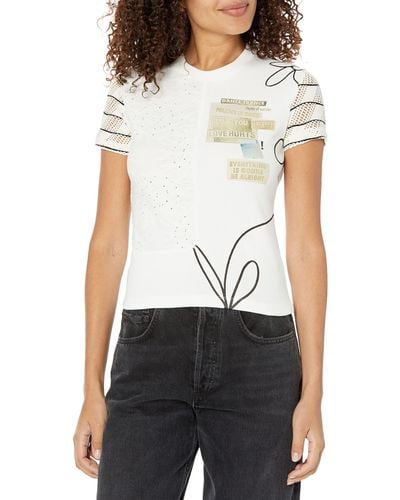 Desigual Knit T-shirt Short Sleeve - White