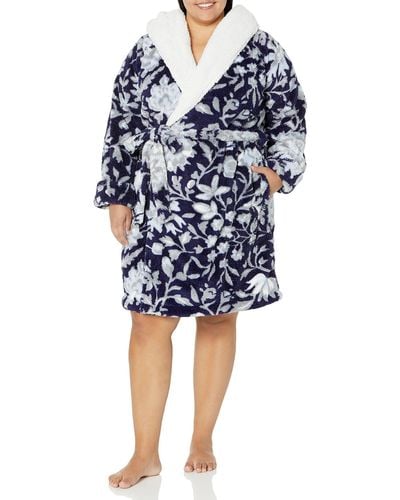 Vera Bradley Plush Fleece Robe - Blue