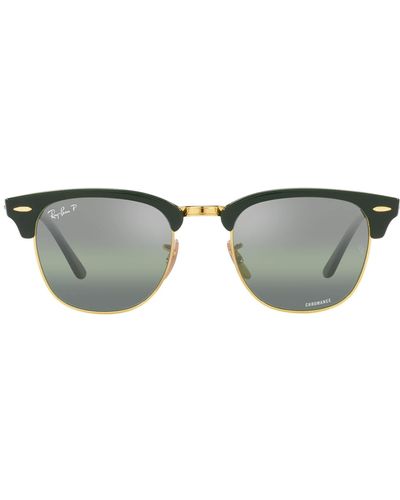 Ray-Ban Rb3016f Clubmaster Low Bridge Fit Square Sunglasses - Black