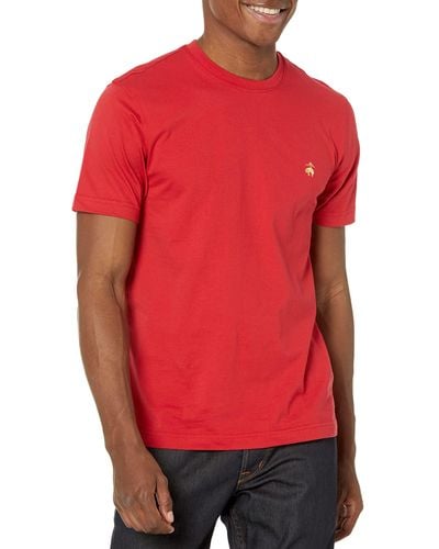 Brooks Brothers Short Sleeve Cotton Crew Neck Logo T-shirt - Red
