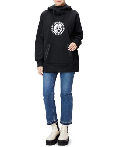 Volcom Spring Shred Hooded Fleece Sweatshirt - Black