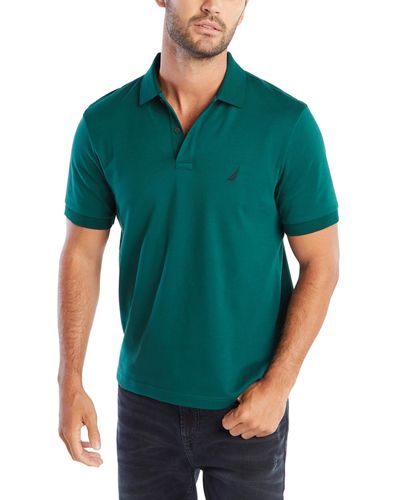 Nautica Classic Fit Short Sleeve Solid Soft Polo Shirt - Green