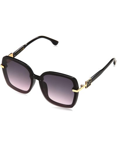 Jessica Simpson S J6112 Oversized Square Sunglasses With 100% Uv Protection. Glam Gifts For Her - Black