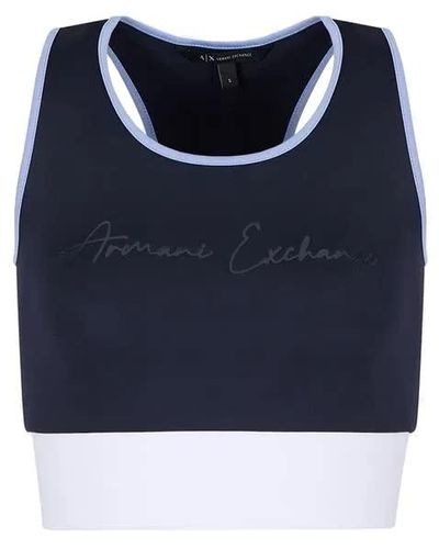 Emporio Armani Armani Exchange 3RYMED YJDKZ 65AL Soul/Shadow/Op Tic WH Jersey Top - Blau