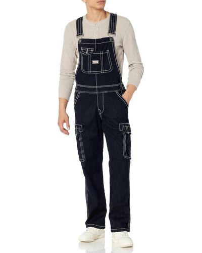 True Religion Big T Denim Overalls in Black for Men Lyst