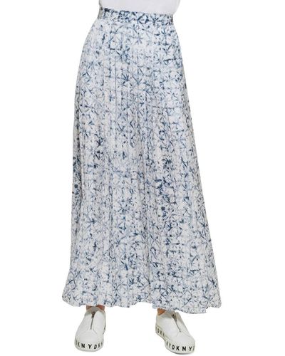DKNY Pleated Elevated Everyday Skirts - Blue