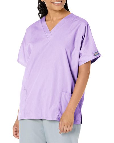 CHEROKEE V Neck Scrubs Shirt - Purple