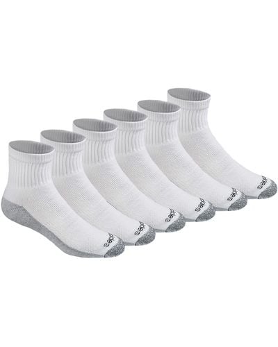 Dickies Dri-tech Moisture Control Quarter Socks Multipack - White