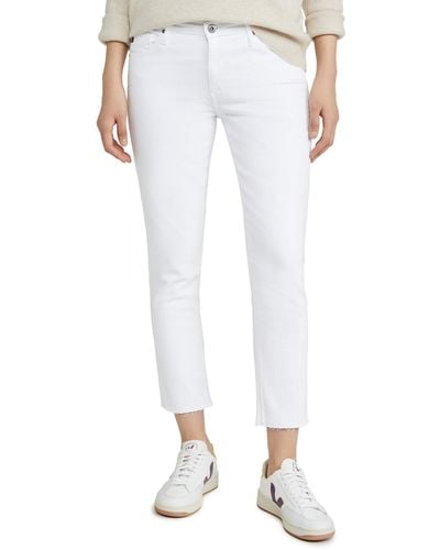 AG Jeans The Prima Crop Jeans - White