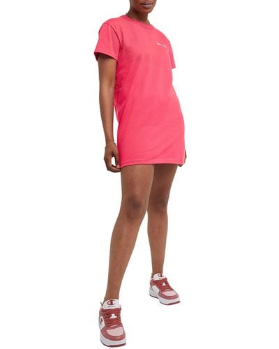 Champion , Athletic , Comfortable Midweight Dress, Multiple Colors, 34", Joyful Pink Pe Heather, Large - Red