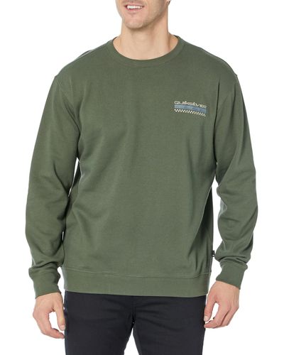 Quiksilver No Control Crew Fleece Sweatshirt - Green