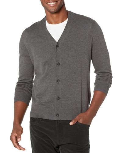 Dockers Regular Fit Long Sleeve Cardigan Sweater, - Gray