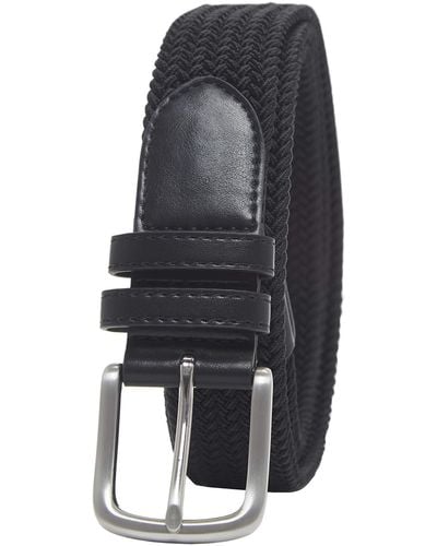 Amazon Essentials – Cinturón trenzado elástico para hombre - Negro