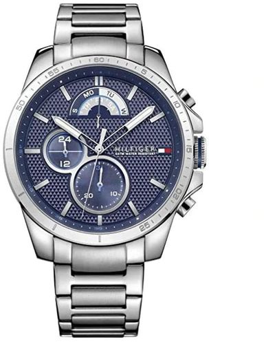 Tommy Hilfiger 'sophisticated Sport' Quartz Resin And Stainless Steel Casual Watch, Color:silver-toned (model: 1791366) - Multicolor