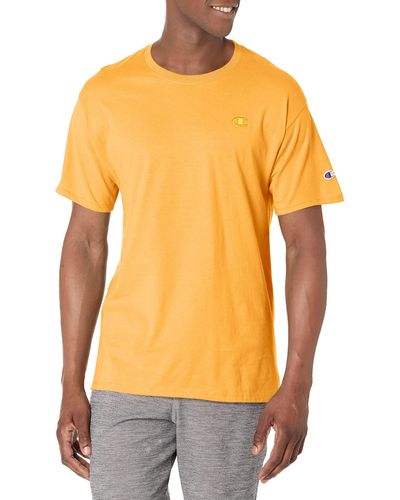 Champion Mens Classic Jersey Tee T Shirt - Orange