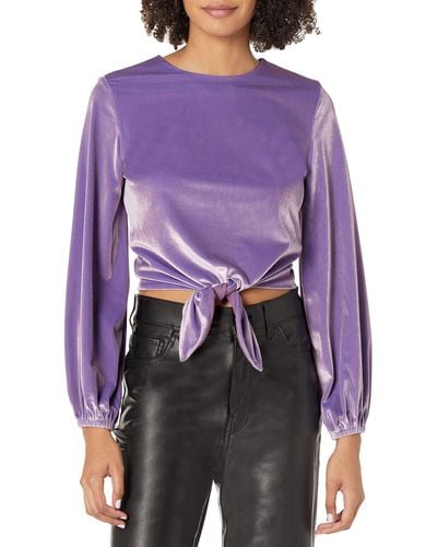 Kendall + Kylie Kendall + Kylie Front Tie Blouse - Purple