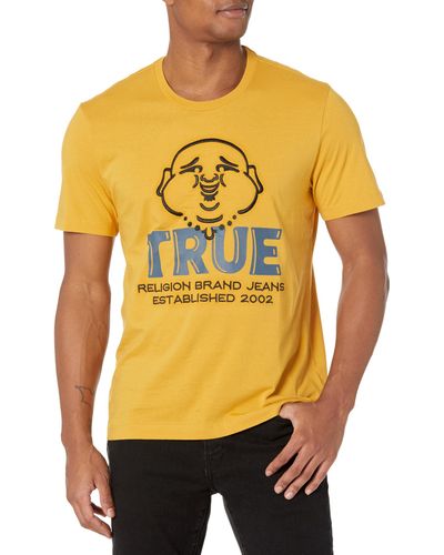 True Religion True Buddha Face Tee - Yellow