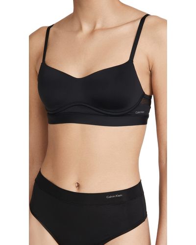 Calvin Klein Perfectly Fit Flex Lightly Lined Wirefree Bralette - Black