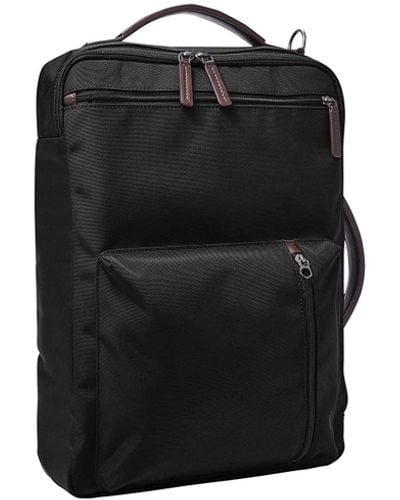 Fossil All-gender Buckner Leather Travel Backpack Bag - Black