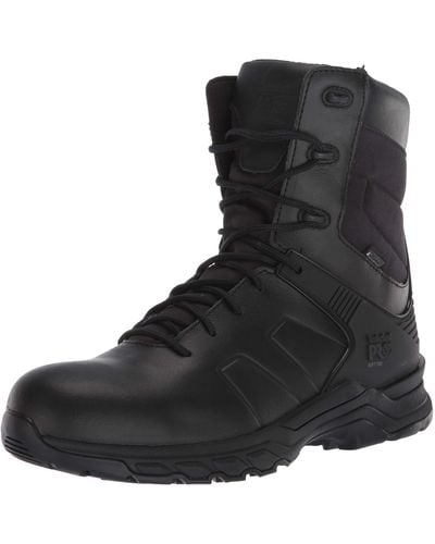 Timberland Mens Hypercharge 8" Soft Toe Waterproof Industrial Boot - Black