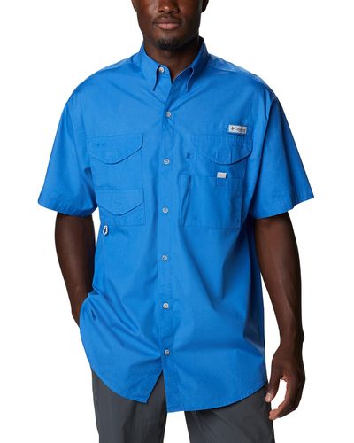 Columbia Bonehead Icon Short Sleeve Shirt - Blue
