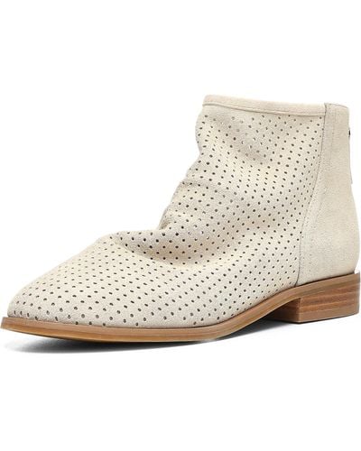 NYDJ Cailian Perforated Suede Ankle Boot - Natural