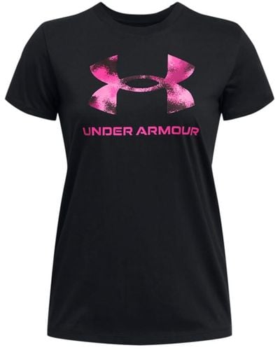 Under Armour Live Sportstyle Graphic Short Sleeve Crew Neck T-shirt, - Black