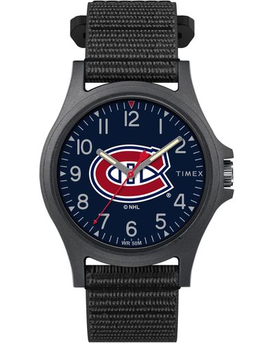 Timex Nhl Pride 40mm Watch – Montreal Canadiens With Black Fastwrap - Multicolor