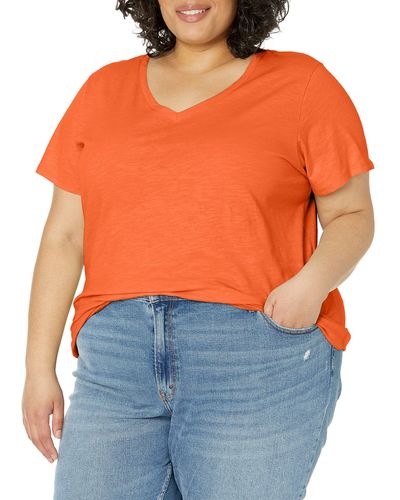 Dickies Short Sleeve V-neck T-shirt - Orange