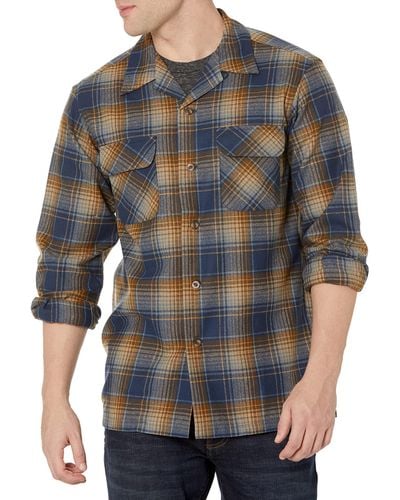 Pendleton Long Sleeve Classic Fit Board Wool Shirt - Blue