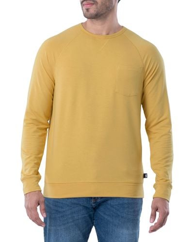 Lee Jeans French Terry Long Sve Raglan Tee Shirt - Yellow