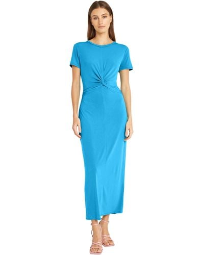 Donna Morgan Twist Detail Maxi Cocktail & Wedding Guest | Casual Dresses For - Blue
