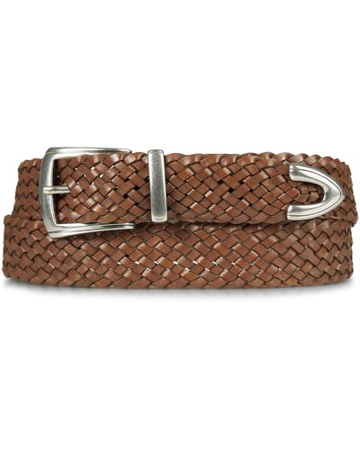 Lucky Brand Braided Leather Western Belt In Tan - Brown