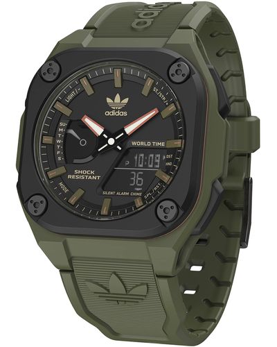 adidas Olive Resin Strap Watch - Gray